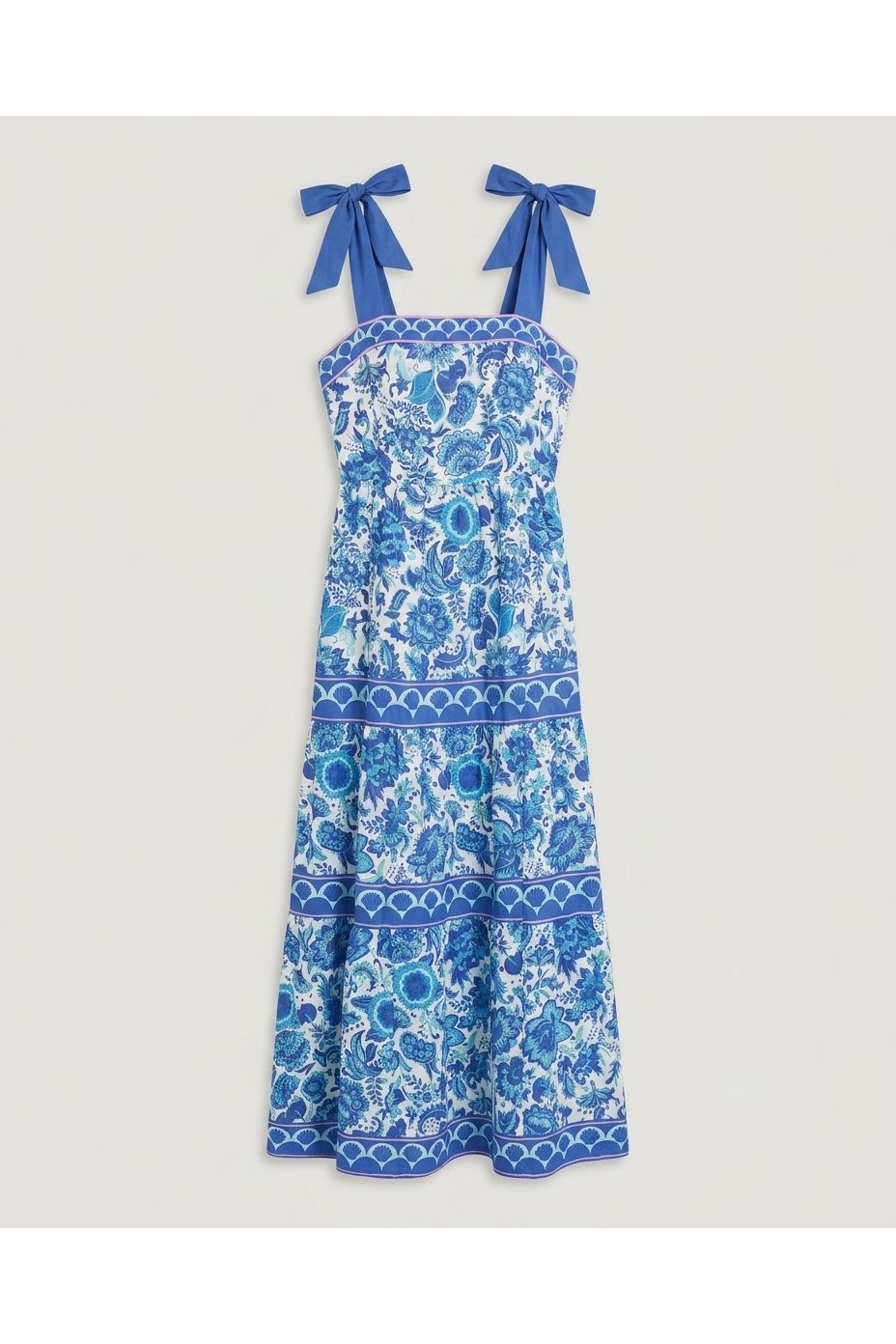 Blue Tie-strap Maxi Dress