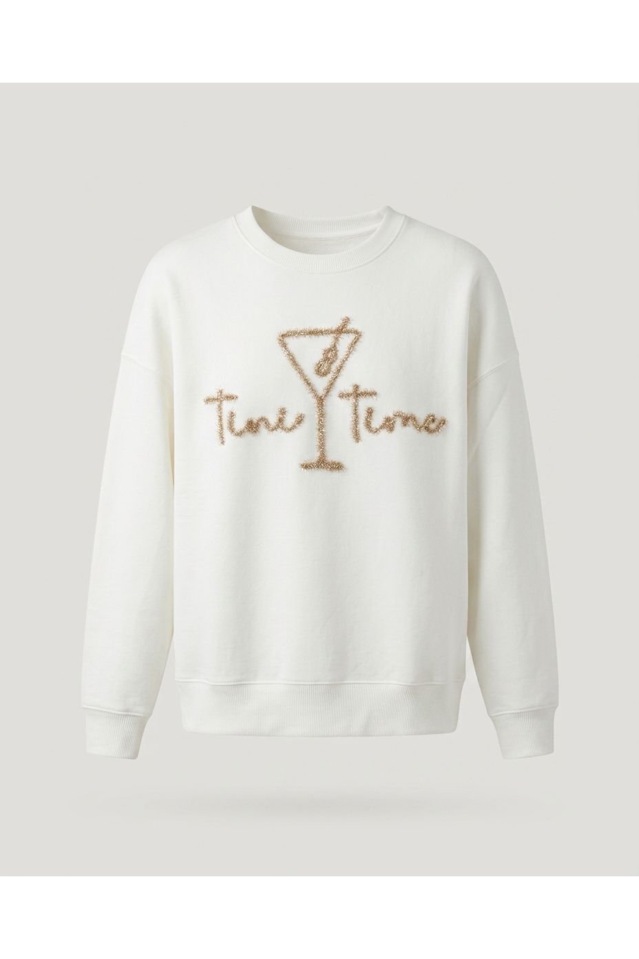White Graphic Crewneck Sweatshirt