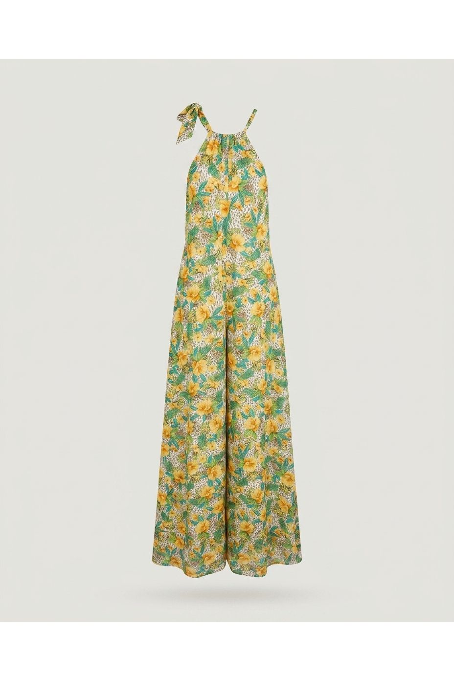 Multi Floral Halter Jumpsuit