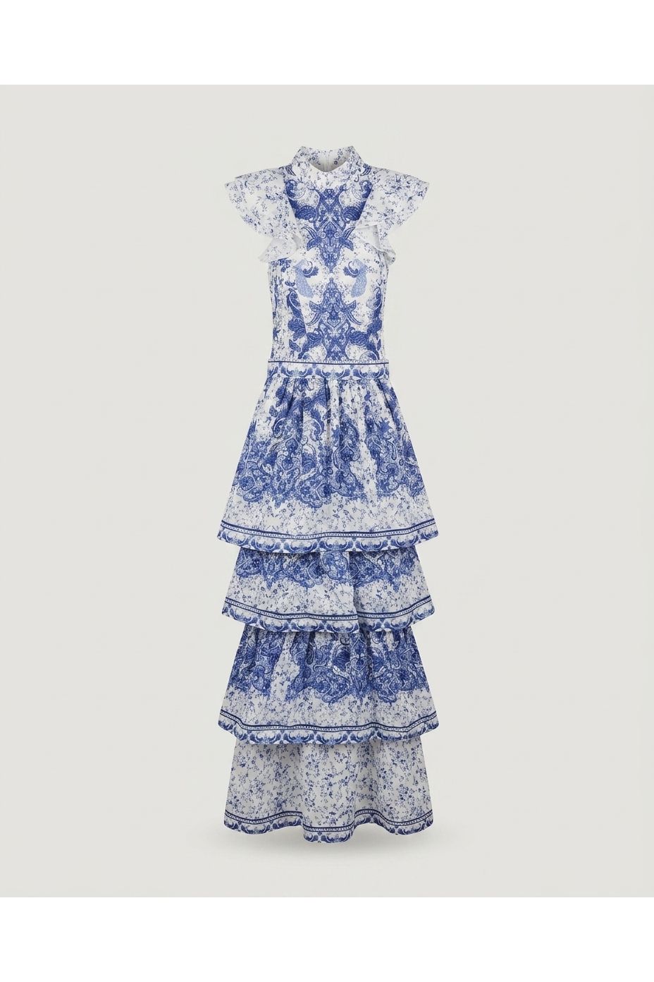 Multi Printed Tiered Maxi Dress