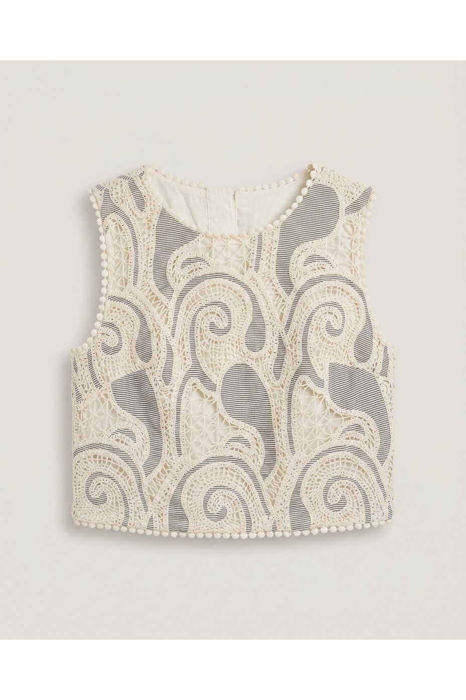 Multi Crochet Overlay Sleeveless Top