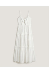 White Tiered Maxi Dress