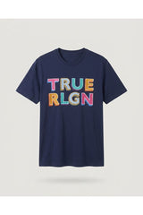 Blue Embroidered Logo T-shirt