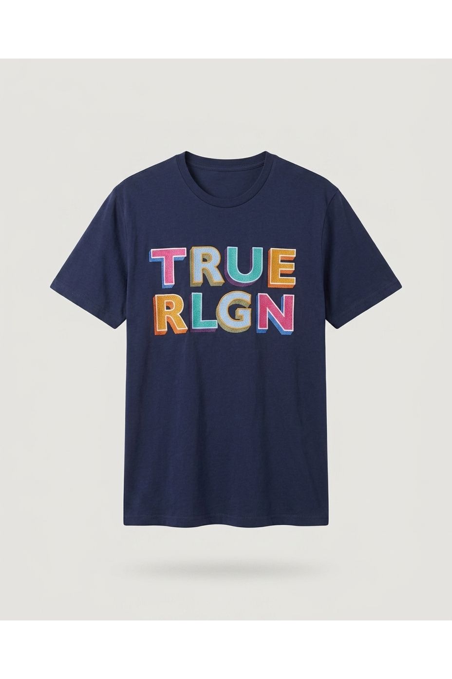 Blue Embroidered Logo T-shirt