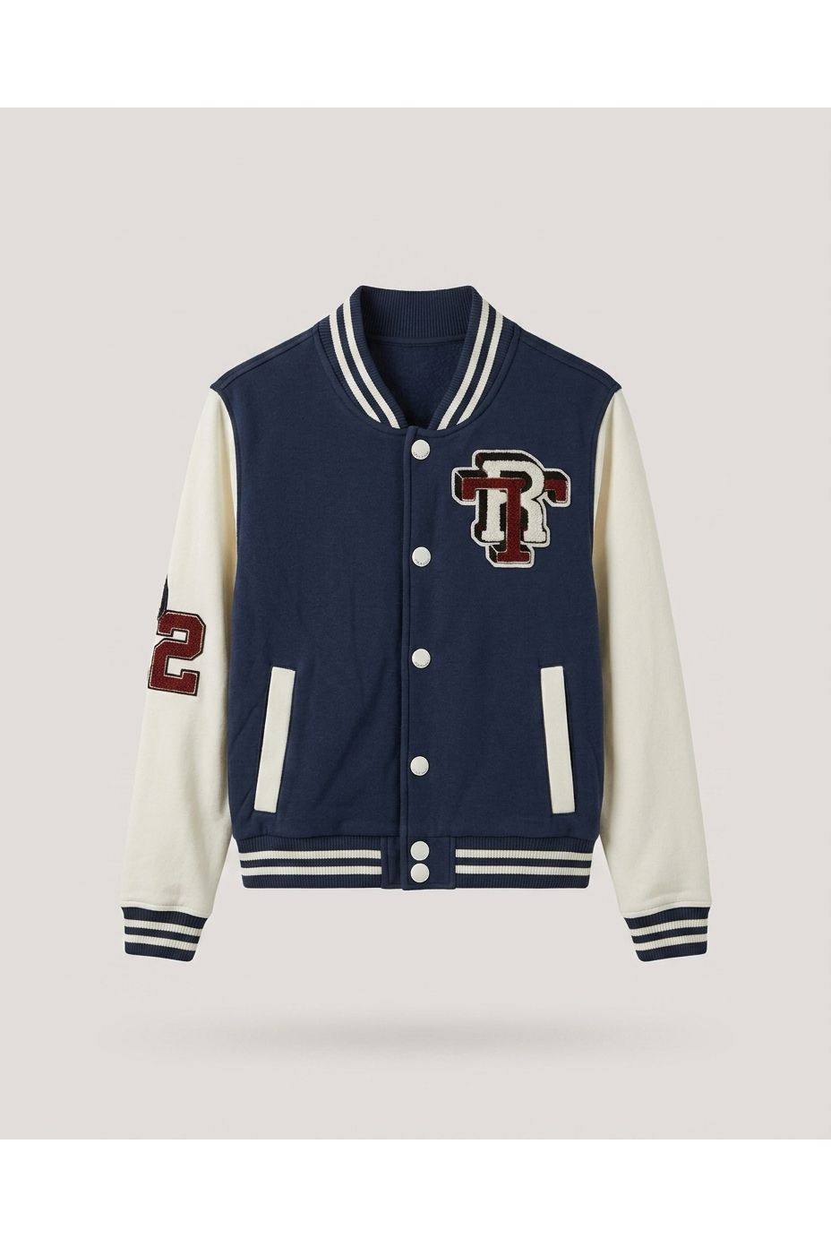 Blue Varsity Bomber Jacket