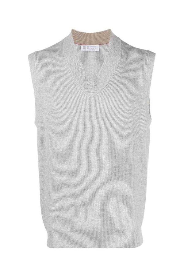 Men's Light Grey Cashmere Sweater