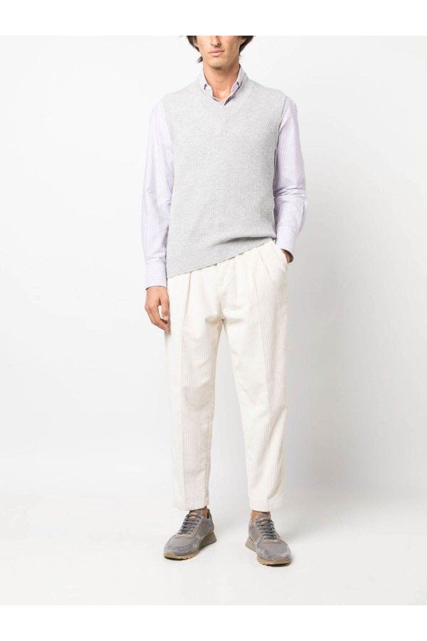Men's Light Grey Cashmere Sweater