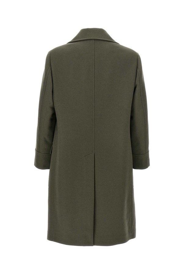 Men's Military Green Wool Coat