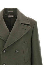Men's Military Green Wool Coat