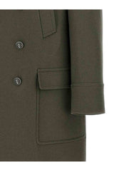 Men's Military Green Wool Coat
