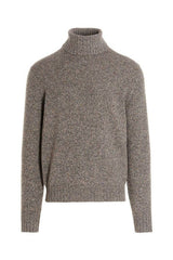 Men's Grey Wool Turtleneck Sweater