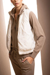 Women's Taupe Wool Jogger Trousers