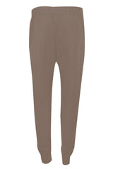 Women's Taupe Wool Jogger Trousers