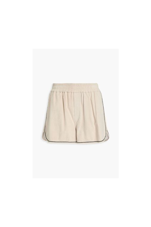 Women's Beige Tailored Linen Shorts