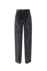 Brunello Cucinelli Women's Black Velvet Tailored Trousers