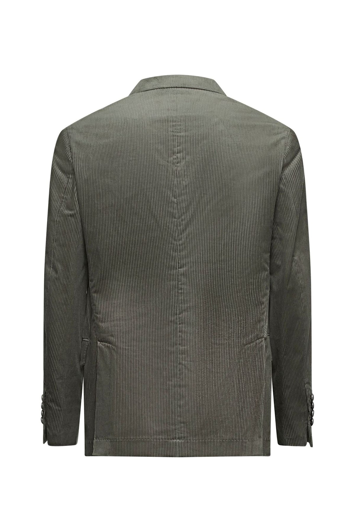 Brunello Cucinelli Men's Olive Cotton Pinstripe Blazer