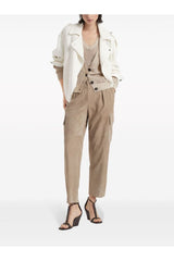 Women's Light Camel Open Knit Sweater