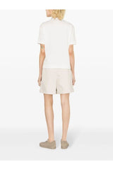 Women's White Cotton Polo Shirt