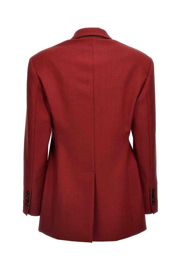 Women's Red Wool Tailored Blazer