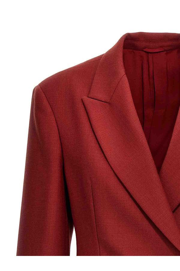 Women's Red Wool Tailored Blazer