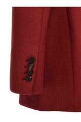 Women's Red Wool Tailored Blazer