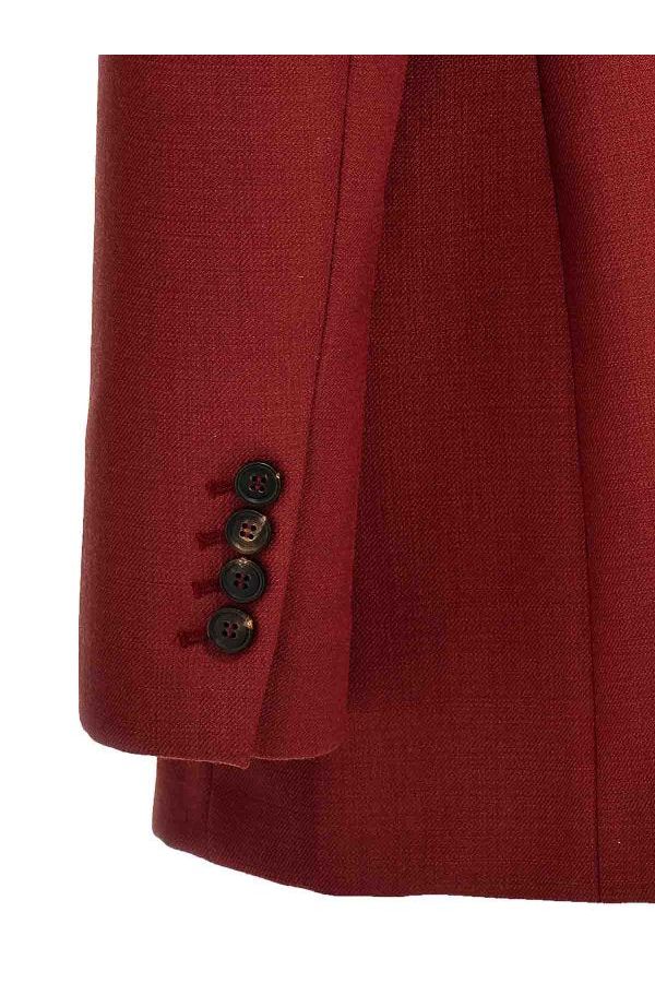 Women's Red Wool Tailored Blazer