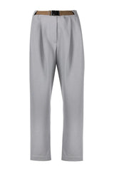 Women's Cloudy Gray Pleated Trousers