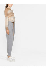 Women's Cloudy Gray Pleated Trousers