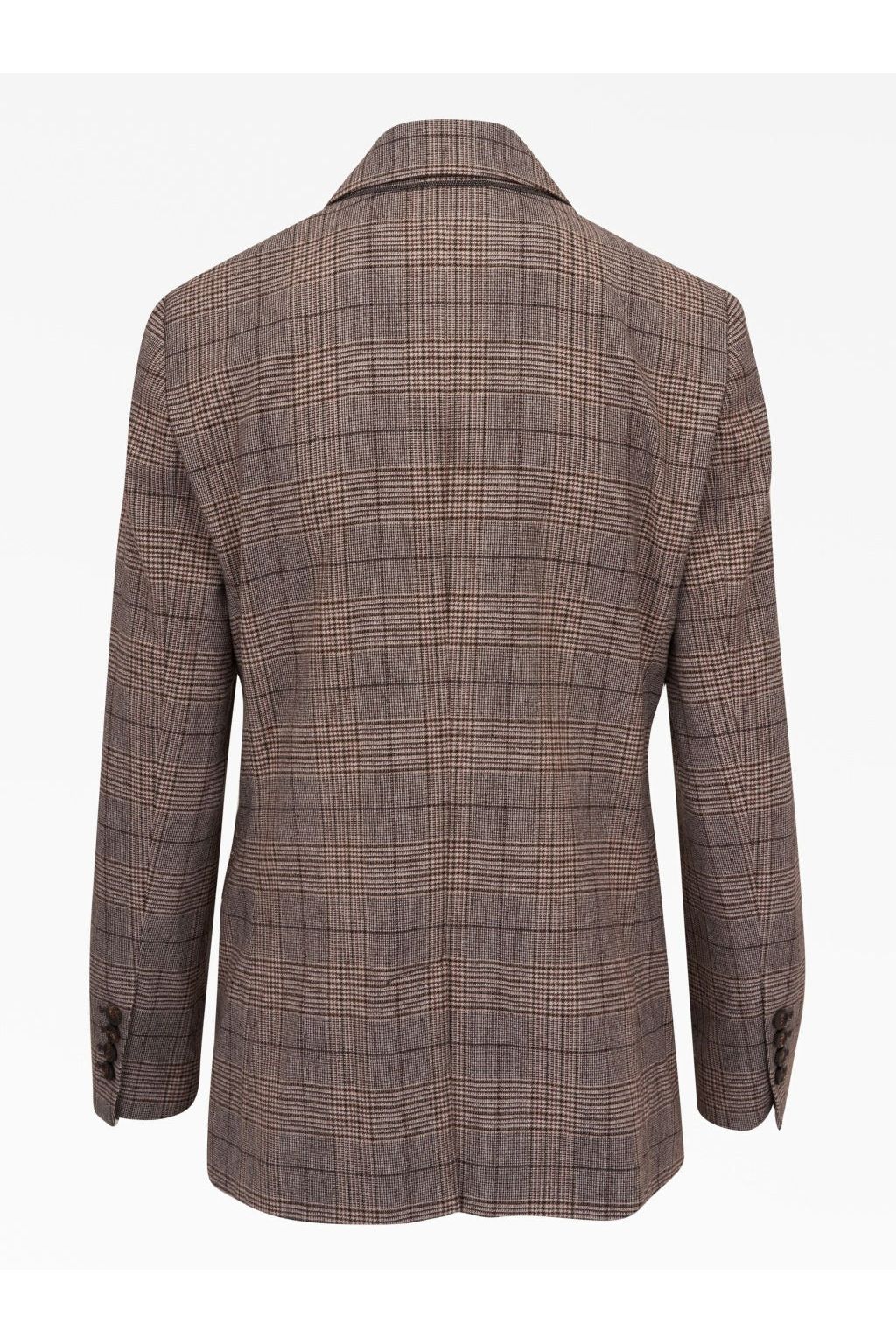 Women's Brown Wool Blend Tailored Jacket