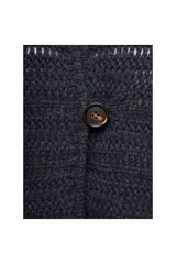 Women's Black Wool Hooded Sweater