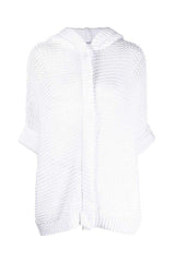 Women's White Open Knit Sweater