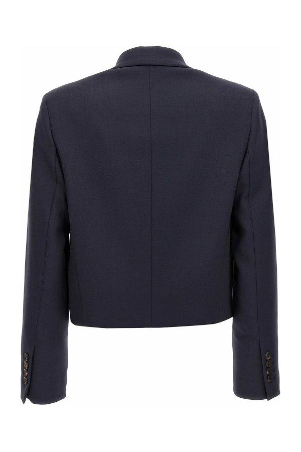 Brunello Cucinelli Women's Navy Wool Tailored Blazer