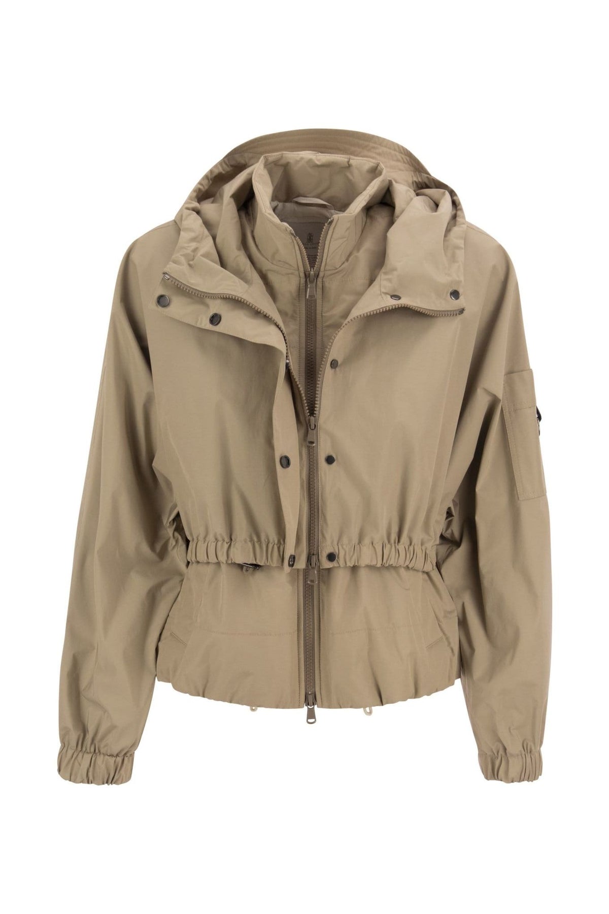 Women's Hazelnut Cropped Drawstring Jacket