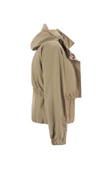Women's Hazelnut Cropped Drawstring Jacket