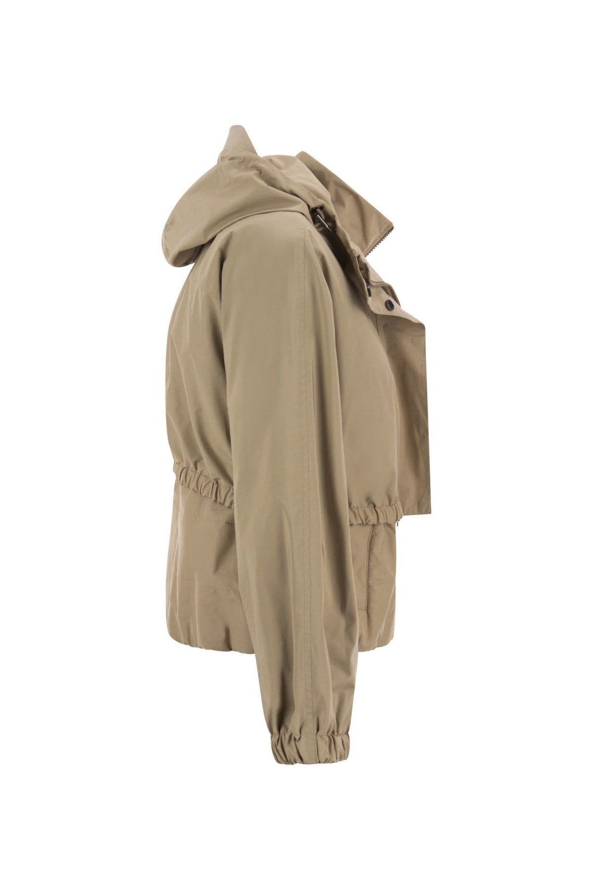 Women's Hazelnut Cropped Drawstring Jacket