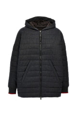 Women's Dark Grey Wool Hooded Jacket
