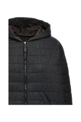 Women's Dark Grey Wool Hooded Jacket