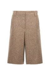 Women's Sand Wool Bermuda Shorts
