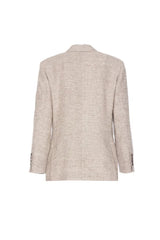 Women's Beige Linen Tailored Blazer