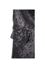 Women's Black Silk Sequined Jacket