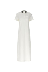 Women's Off White Polo Collar Dress
