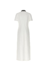 Women's Off White Polo Collar Dress