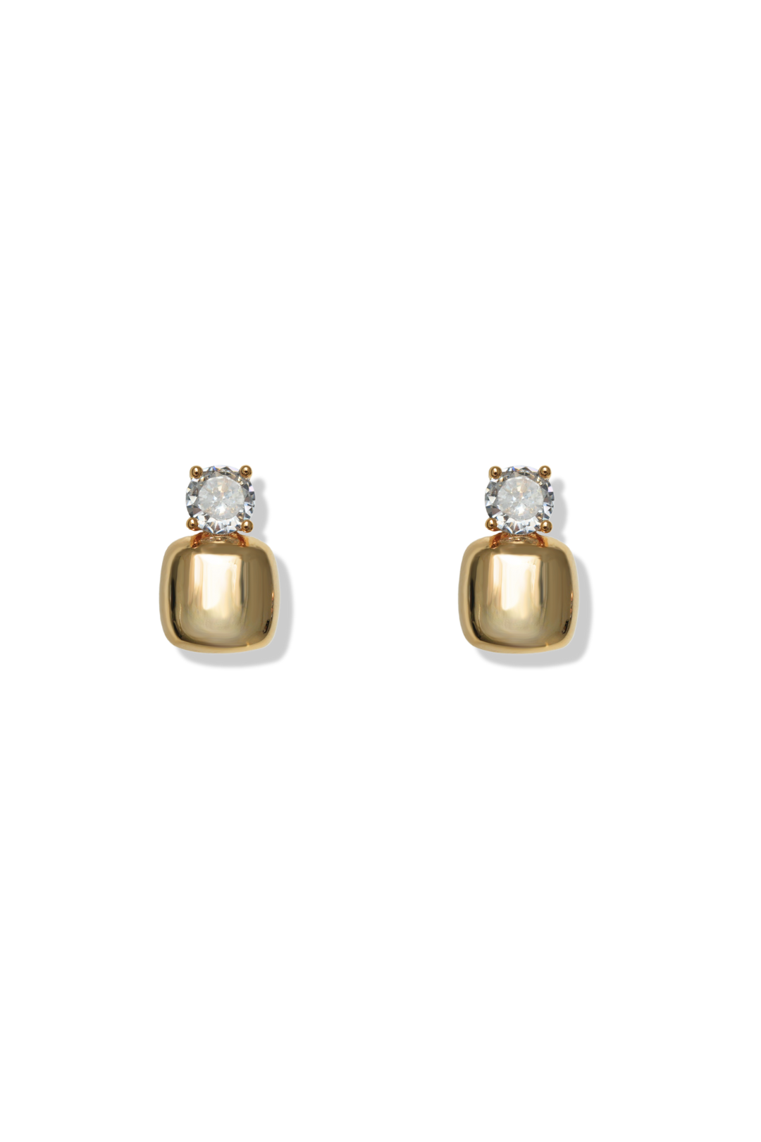 Scarlette Square Studs | Gold