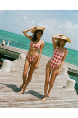 Solid & Striped The Isabella Bikini - Hot Lava Gingham