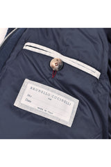 Brunello Cucinelli Men's Navy Wool Zip Knit Jacket