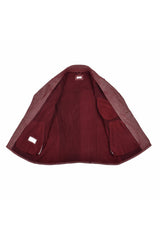 Men's Burgundy Leather Biker Jacket