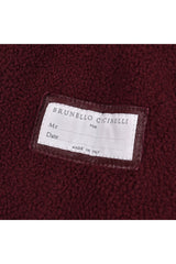 Men's Burgundy Leather Biker Jacket