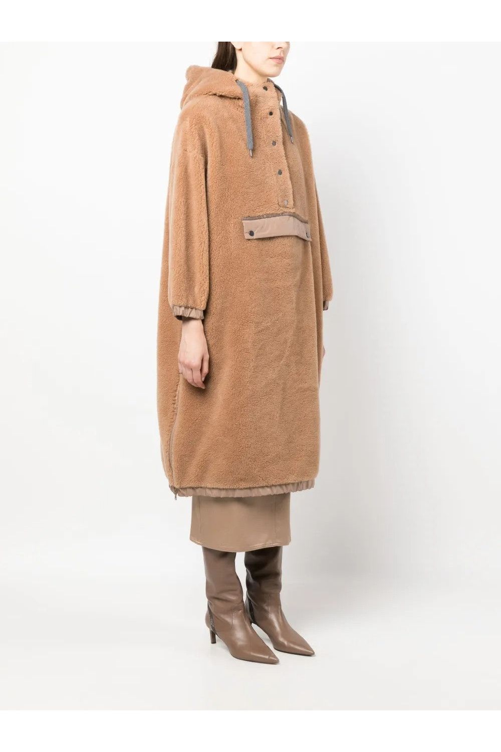 Women's Camel Oversized Wool Jacket