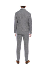 Men's Gray Plaid Tailored Suit