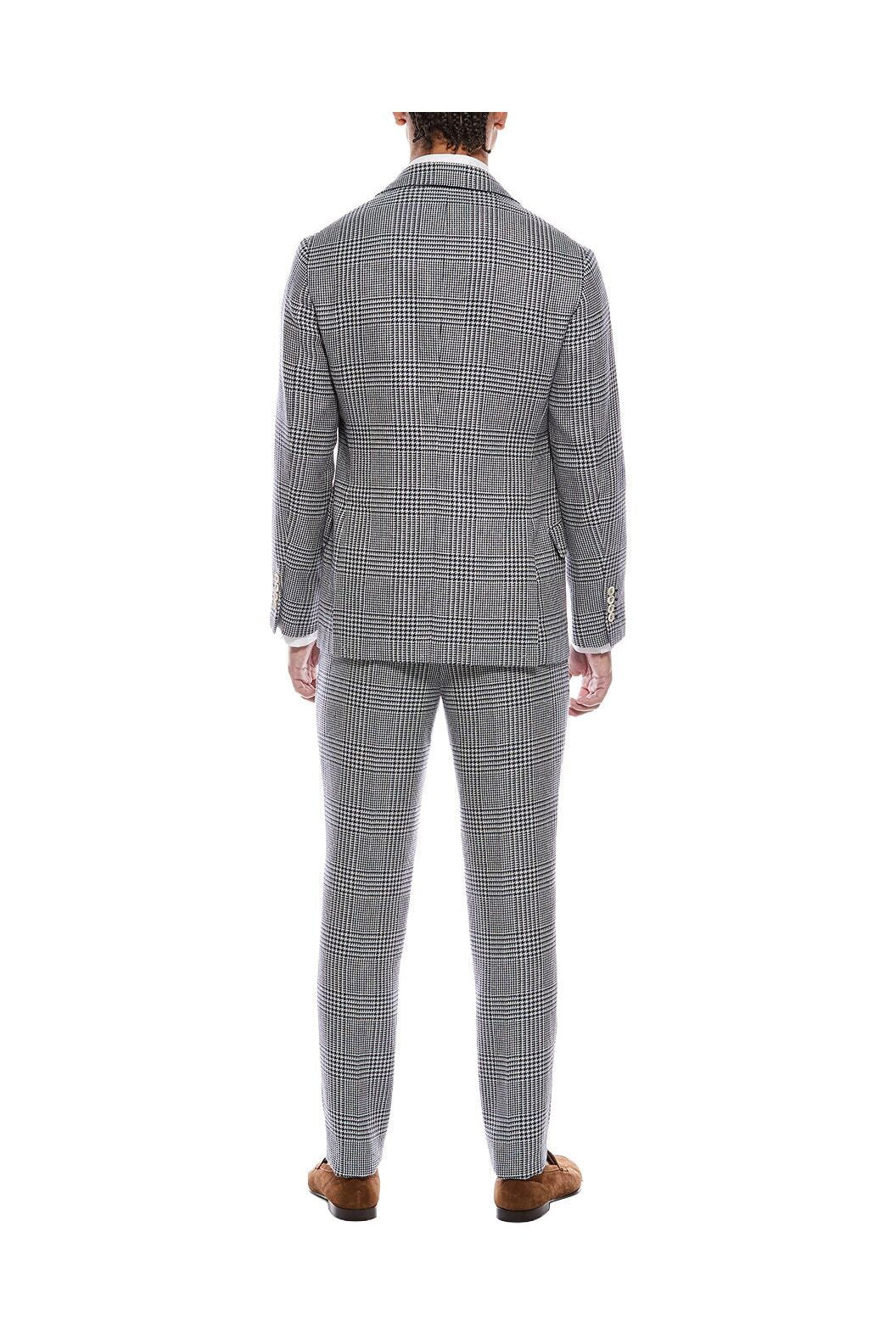 Men's Gray Plaid Tailored Suit